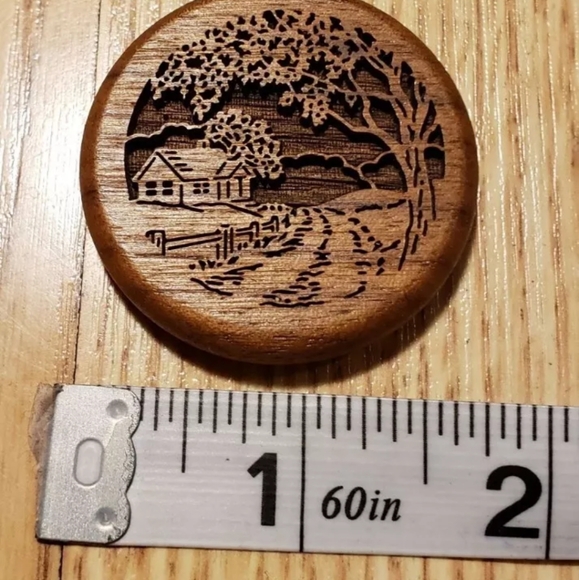 Handmade Wood Pendant Necklace - Picture 4 of 7